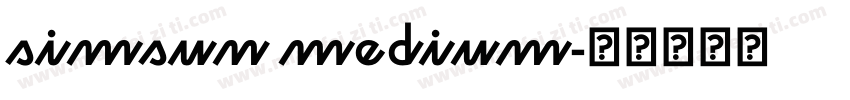 simsun medium字体转换